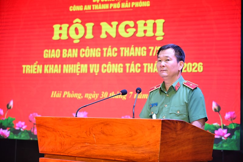 Công an thành phố triển khai 8 nhiệm vụ công tác trọng tâm tháng 8 năm 2026